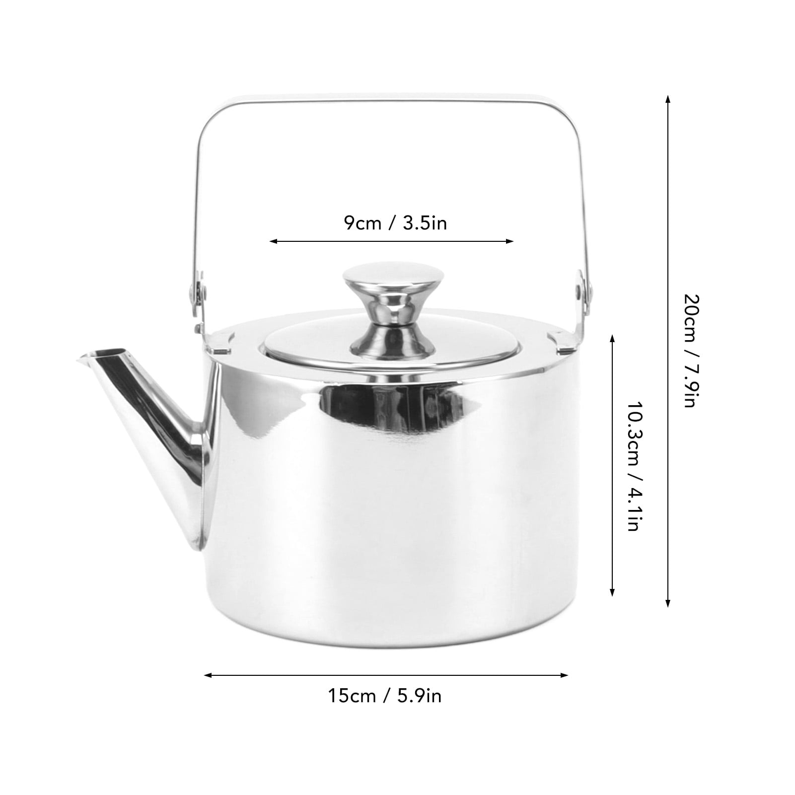 Thickened Stainless Steel Kettle With Strainer, Whistling Teapot For ...