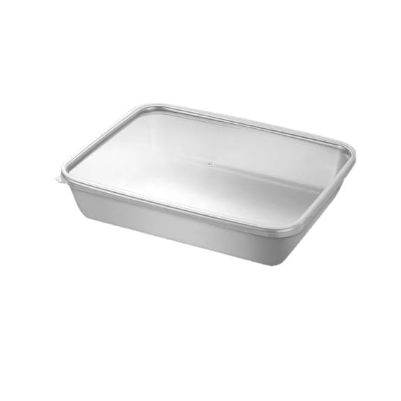 Thickened Stainless Steel Square Tray with Lid – 10" x8" x2" Oven-Safe – Food Grade Baking/Storage Dish – Scratch-Resistant & Stackable