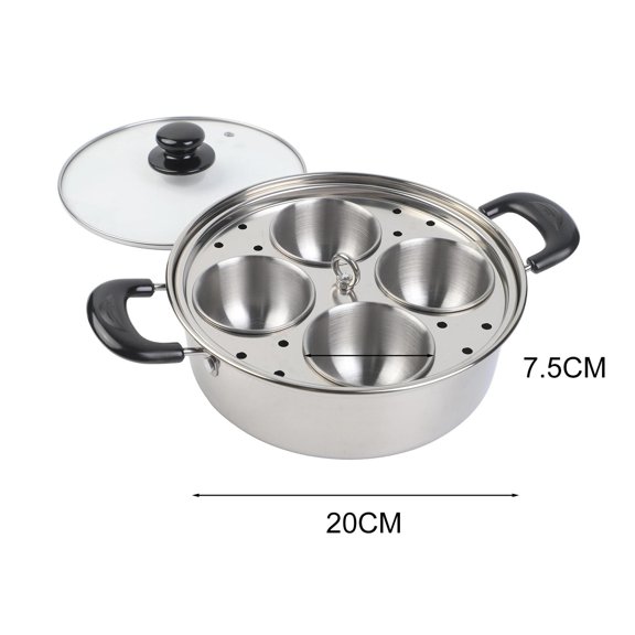 Thickened Stainless Steel Steamer,Egg Steamer & for Mini Cake Steamer for Home