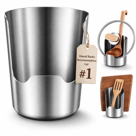 Thickened Stainless Steel Utensil Organizer Multi-Functional Storage Holder