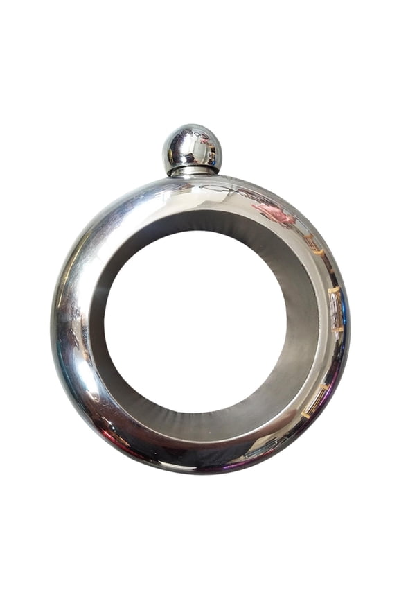 Thickened Stainless Steel Wine Bottle Bracelet, Portable Circular Design, 304 Stainless Steel, Holds 100ml, Ideal for Wine Lovers and Gifting