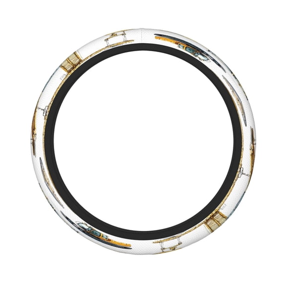 Thickened Steering Wheel Cover Water-Resistant Non-Slip Breathable Easy To Install Machine Washable Fits Sedans Suvs Trucks Engineering Vehicle Tower Crane Truck