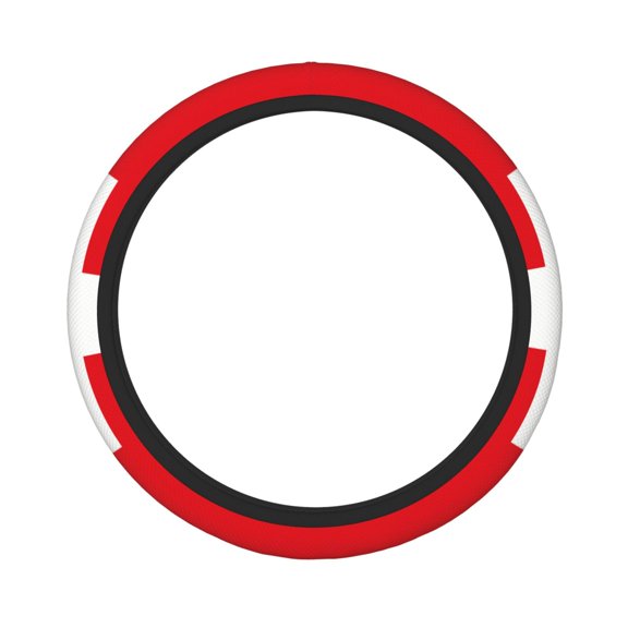 Thickened Steering Wheel Cover Water-Resistant Non-Slip Breathable Easy To Install Machine Washable Fits Sedans Suvs Trucks Switzerland Flag Vector Graphic Rectangle Swiss