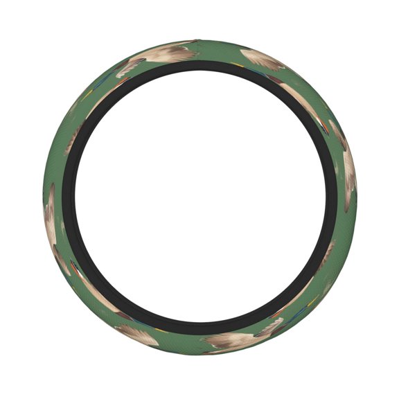 Thickened Steering Wheel Cover Water-Resistant Non-Slip Breathable Easy To Install Machine Washable Fits Sedans Suvs Trucks Flying Mallard Ducks