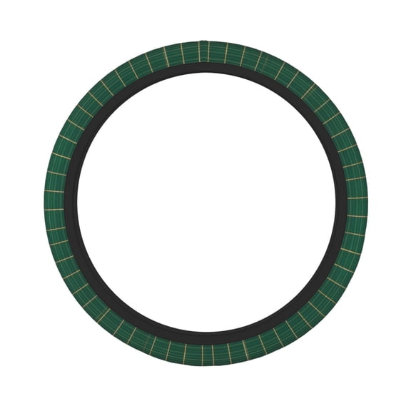 Thickened Steering Wheel Cover Water-Resistant Non-Slip Breathable Easy To Install Machine Washable Fits Sedans Suvs Trucks Green Checkered Pattern