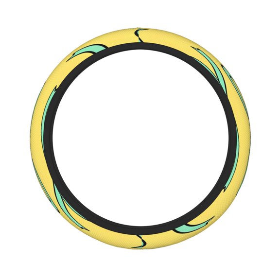 Thickened Steering Wheel Cover Water-Resistant Non-Slip Breathable Easy To Install Machine Washable Fits Sedans Suvs Trucks Light Green Bows