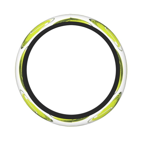 Thickened Steering Wheel Cover Water-Resistant Non-Slip Breathable Easy To Install Machine Washable Fits Sedans Suvs Trucks Yellow Green Tennis Balls