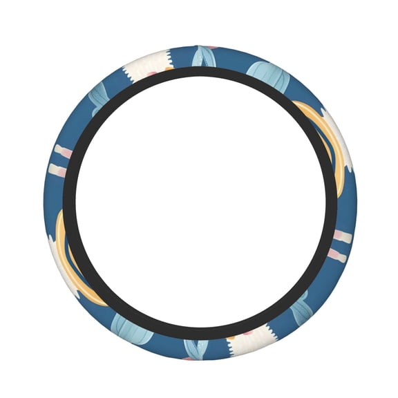 Thickened Stretchable Steering Wheel Cover Anti-Slip Universal Fit For Sedan Suv Truck Durable Comfort Grip Funny Llamas Alpacas (2)