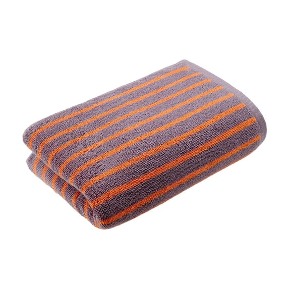 Thickened Striped Adult Towel for Home Use - Highly Absorbent, Lint-Free, Soft Cotton Bath Towel for Shower, Gym, Travel - Teal & Yellow