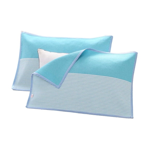 Thickened Terry Cloth Wrapped Pillowcase, Linen Coarse Fabric Sweat-wicking Pillow Cover, Breathable Absorbent Padded Pillow Protector for Household Bedroom Daily Sleep Use