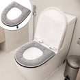 thumbnail image 1 of Thickened Toilet Seat with Seasonal Replaceable Covers – Comfortable, Easy-Clean, Tool-Free Installation, Durable for Long-Term Household Use, 1 of 7