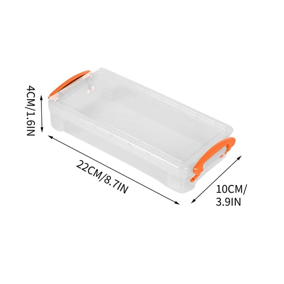 Thickened Transparent Plastic Double Ear Buckle Art Storage Box, Hard Portable Sketch Tool Container for Drawing Pencils, Painting Supplies and Various DIY Craft Small Accessories Storage