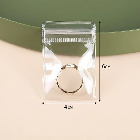 Thickened Transparent Pvc Earring Jewelry Storage Sealed Bag, Self Sealing Bag