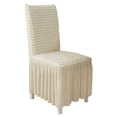 thumbnail image 1 of Thickened Universal Seersucker Chair Cover - Full Elastic Lace Skirt for Dining Chair, 1 of 8