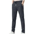 thumbnail image 1 of Thickened Warmth Sweatpants for Men Business Casual Golf Straight Fit Trousers, 1 of 5