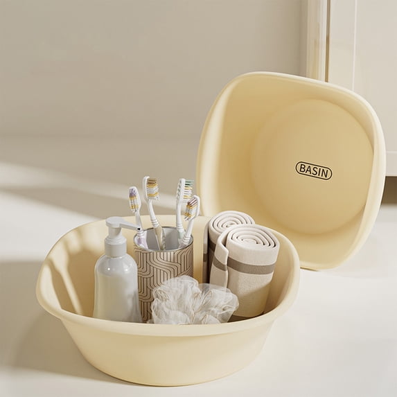Thickened Washbasin Squares Basin Household Large Size Laundry Basin Wash Feet Wash Vegetables Plastic Dormitory Students With Basin