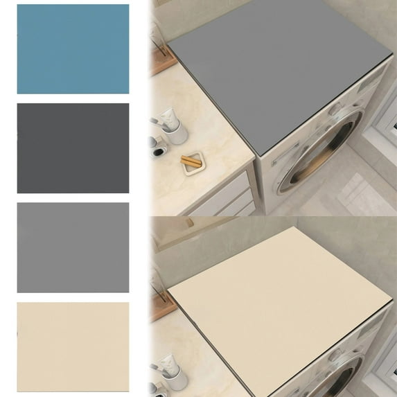 Thickened Washer Dryer Top Mat Covers, Multi-Purpose Appliance Cover Mat, Universal Anti-Slip Quick-Dry Top Cover for Washer Dryer Fridge Microwave with Dust Protection
