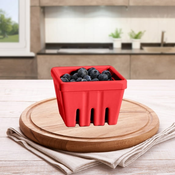 Thickened Water Fruit Basket, Delicious Food Storage Basket, Easy Style Design, Drop Proof, Squared Shaped, Stable Placement, For Home Decoration, Food Photography, Durable