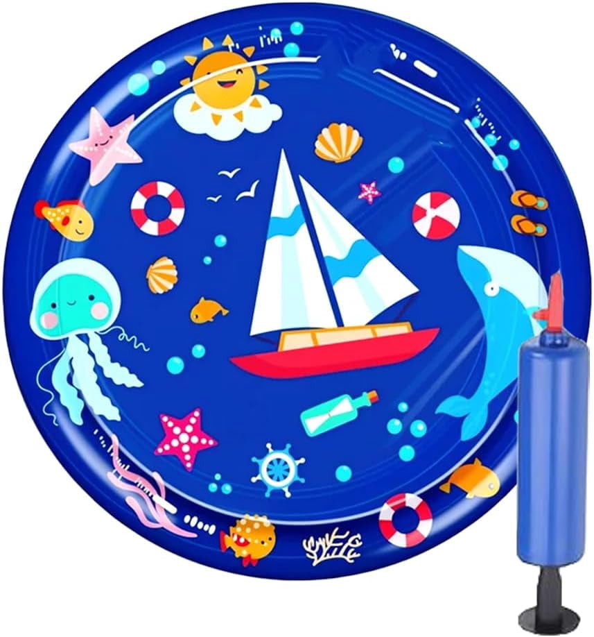 Thickened Water Sensor Play Mat, 2025 New Sensory Water Play Mat for Cats Pet, Cat Water Play Mat, Water Sensor Mat for Kids Cool Comfort Inflatable Tummy Time Water Mat (A13)