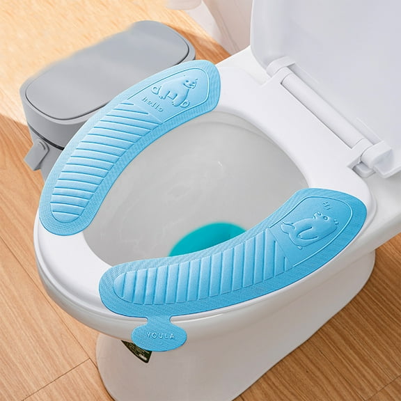 Thickened Waterproof Toilet Mat - Universal Watertight Toilet Floor Mat, Cut-to-Fit Design with Easy Handle, Non-Slip Bathroom Toilet Mat