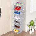 thumbnail image 1 of Thickened & Widened Corner Shoe Rack | 3-Tier Small Shoe Cabinet | Easy to Install No Tools Required | Removable & Washable Plastic Storage | 102x27x26cm, 1 of 6