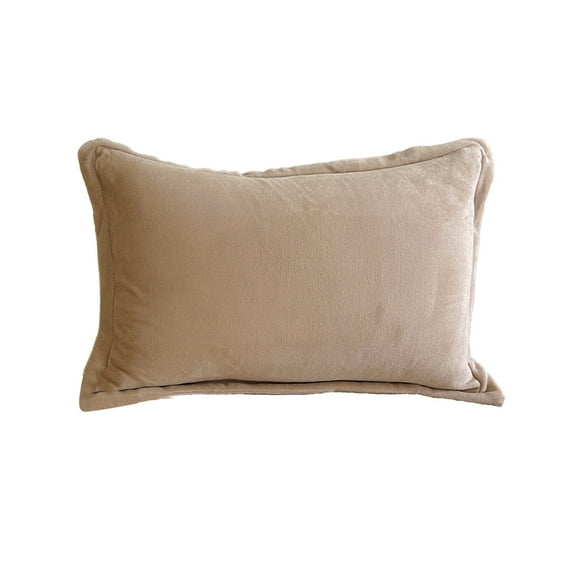 Coffee Winter Fleece Pillowcase - 29.13x18.89in Thickened Flock Pillow Cover for Hair Skin Care, Vegan Friendly ( Pillow Cover Only )