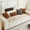 thumbnail image 1 of Thickened Winter Sofa Cushion | 70X180Cm Straight Sitting Cushion | Warm Fabric Seat Pad | Non-Slip Bottom | White Cloth Sofa Cushion, 1 of 6