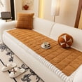 thumbnail image 1 of Thickened Winter Sofa Cushion, Non-Slip Plush Seat Pad for Living Room, Washable Quilted Chair Cushion Cover for Home Decor(Orange), 1 of 6