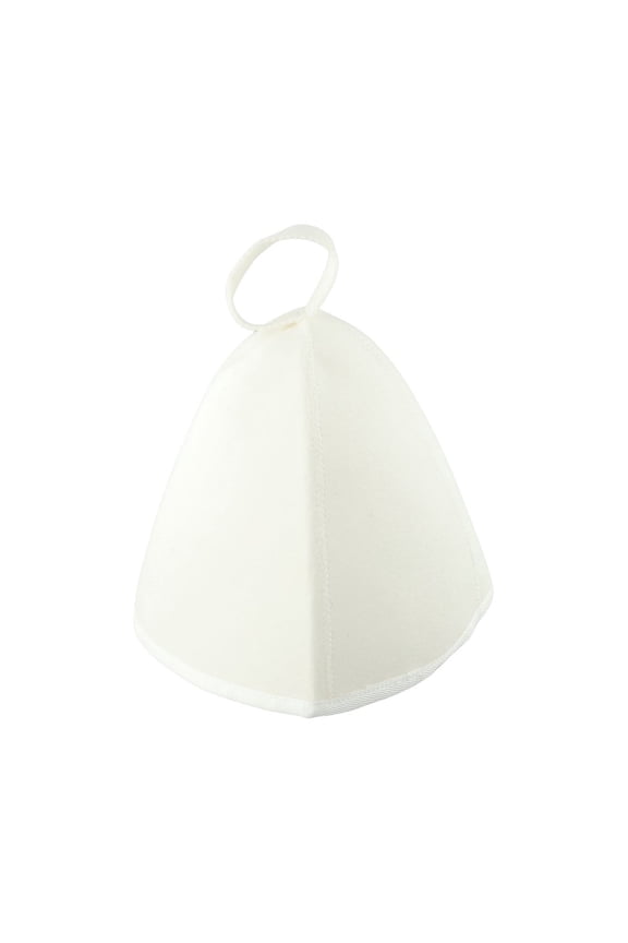 Thickened Winter Wool Felt Sauna Hat Keep Warm Bath for Skin Head Accessories White (Sided)