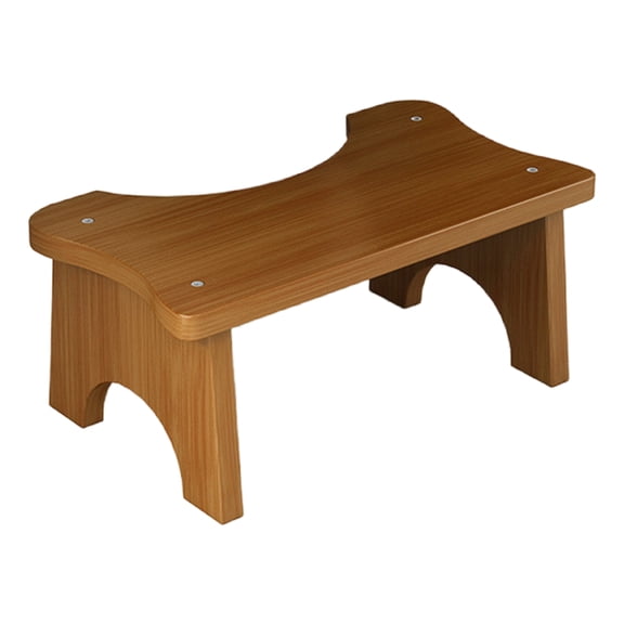 Thickened Wood Bathroom Footrest Stool not Slip Bottom Ergonomic Easy Storage Installation for Toliet