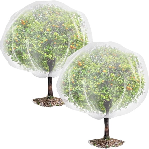 Thickened Zippered Pest Bird Barrier Net 60Mesh Breathable Plant Protection Cover With Zipper Drawstring For Fruit Trees Pears Peaches Oranges Apples Outdoor (120 * 180cm)