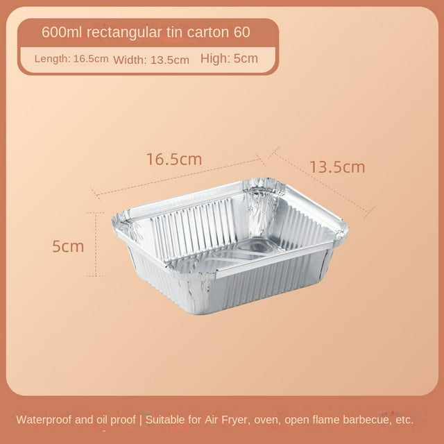 Thickened air fryer square aluminum foil tray high temperature acid