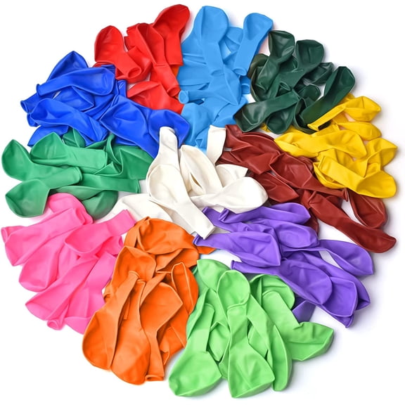 Thickened balloons, 120 PCS Balloons Assorted Colors, Latex Balloons for Kid's Birthday Party, Exquisite Rainbow Balloon, 12 Inches 12 Kinds of Rianbow Colorful Party Balloons Decorations.