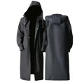 thumbnail image 1 of Thickened non-disposable eva raincoat portable adult men and women travel outdoor waterproof long body poncho thick (black,XL), 1 of 8
