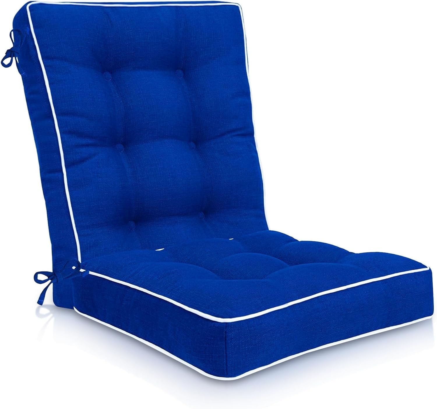 Synoratory 17 in x 38 in Outdoor Seating Cushions, Indoor & Outdoor Rocker, Water Resistant Chair Pads, Blue Thickened version