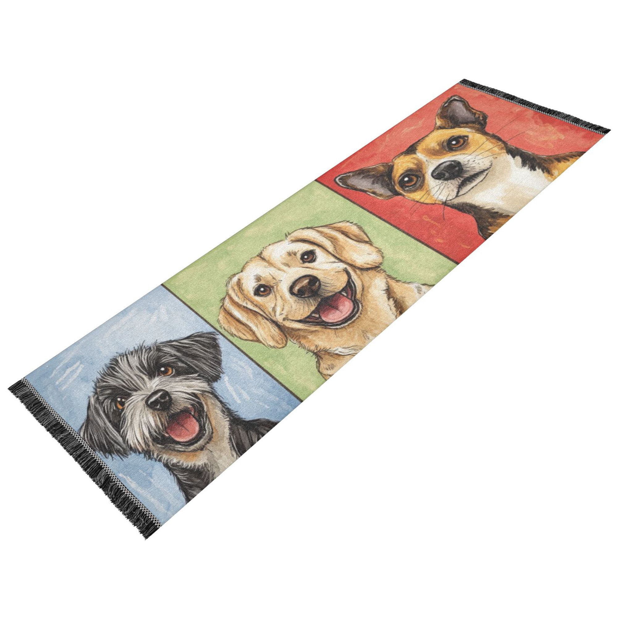 Image showcasing Thickened short pile bedside carpet for bedroom, long strip, washable ...