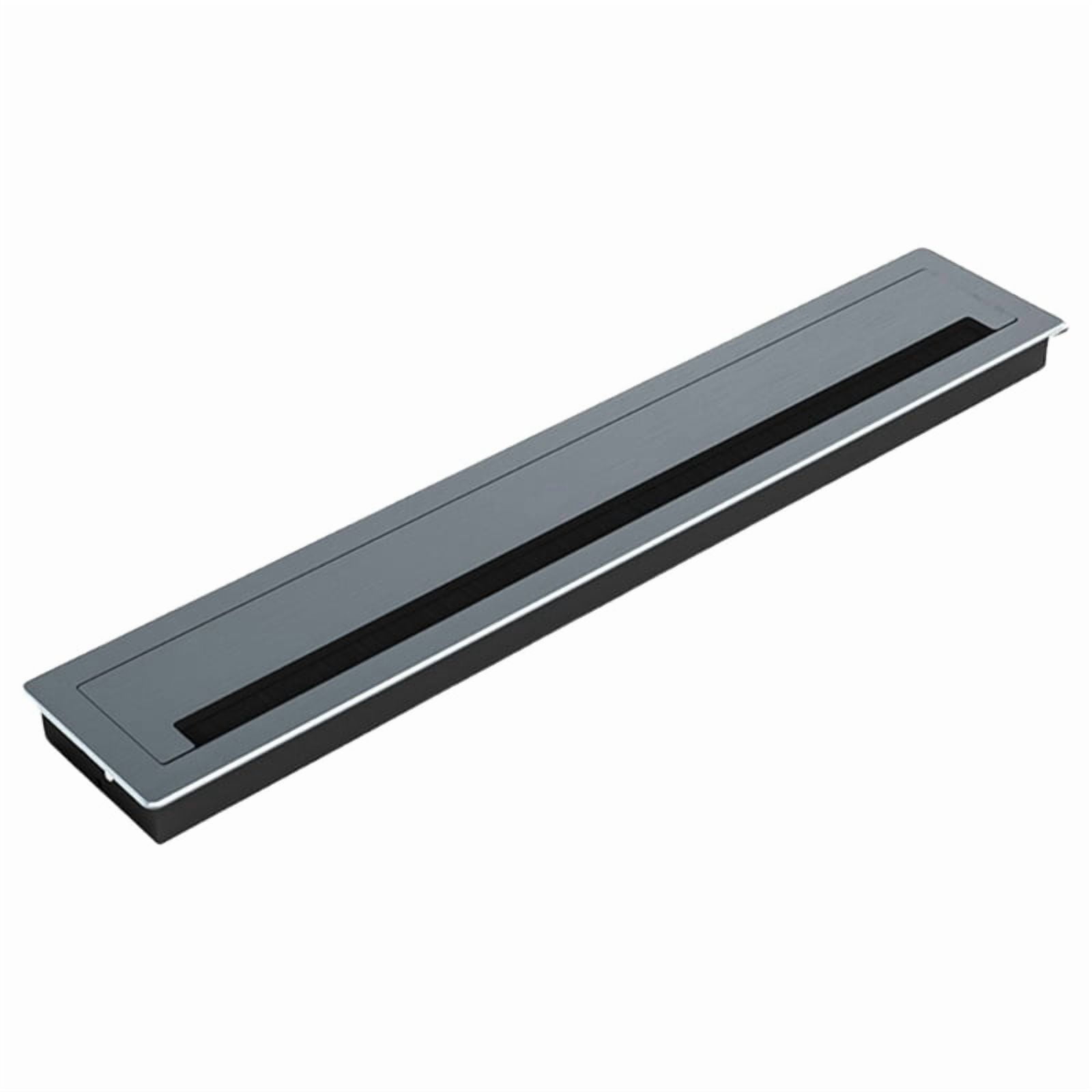 Thickening Desk Cable Management Grommets with Brush Homes Office Cord Organizer Inserts Rectangle Cable Hole Covers