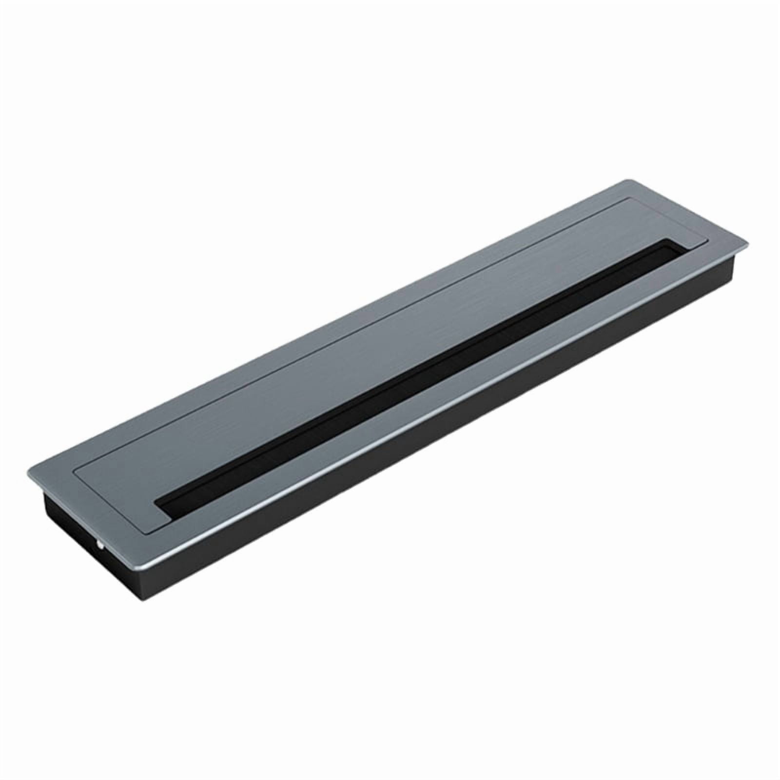 Thickening Desk Cable Management Grommets with Brush Homes Office Cord Organizer Inserts Rectangle Cable Hole Covers