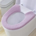 thumbnail image 1 of Thicker Bathroom Soft Toilet Seat Cover Warmer Stretchable Elongated Toilet Seat Washable Easy Installation Comfortable Cushioned Toilet Lid All Oval Toilet, Toilet Mat, 1 of 9