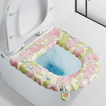 Thicker Bathroom Toilet Seat Cover Pads Household Toilet Seat Cushion Universal Use Plastic Toilet Seat Cover Summer Season Washable Toilet Seat Cushion O Shape 2mL (Multicolor)