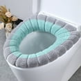 thumbnail image 1 of Thicker Bathroom Toilet Seat Cover Pads, Soft Warmer Toilet Seat Cushion Cover Stretchable Washable Fits All Oval Toilet Seats, Autumn Winter Toilet Seat Covers, 1 of 7