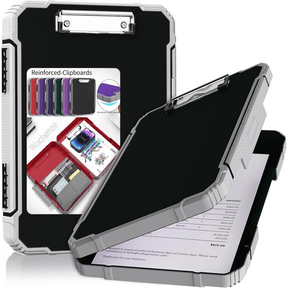 Thicker Clipboard with Storage, Internal Pen Pouch Included, A4 / Letter Size, Toughest Plastic Contractor Clip Boards 8.5x11, High Capacity Clipboards Box Case for Contractor Trucker Driver
