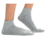 Thicker V-Toe Athletic or Casual Grey Flip-Flop Tabi Socks Cotton Blend Comfortable Stylish - Ankle Socks by V-Toe Socks, Inc