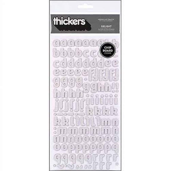 Thickers Chipboard Glitter Stickers 6"X11" Sheet-Bliss-Coffee