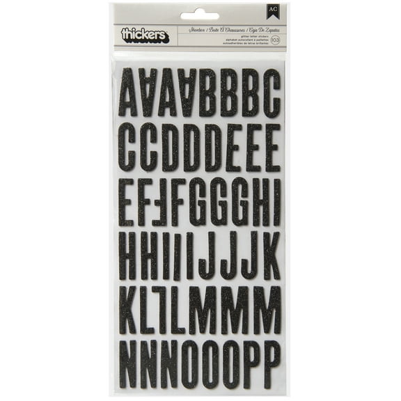 Thickers Chipboard Glitter Stickers 6"X11" Sheet-Bliss-Coffee