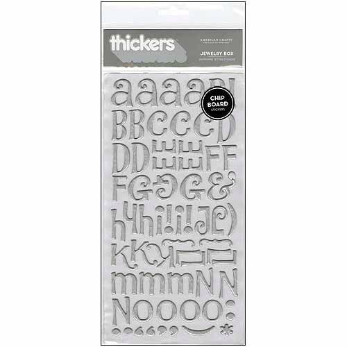 Thickers Chipboard Stickers 6"X11" Sheet-Hardcover-Black