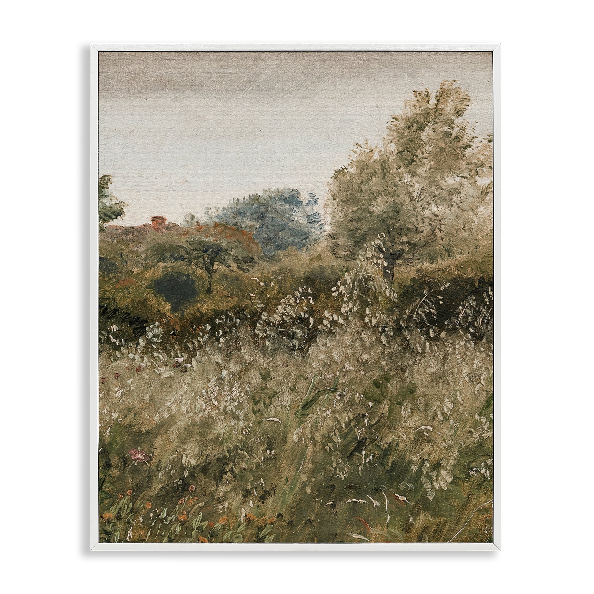 Thicket in Countryside White Framed Giclee Art, design by Lettered and Lined