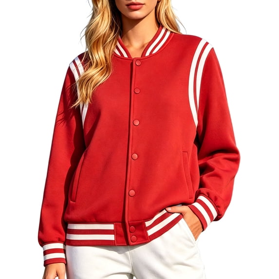 Thickly Lined Fashionable Baseball Jacket