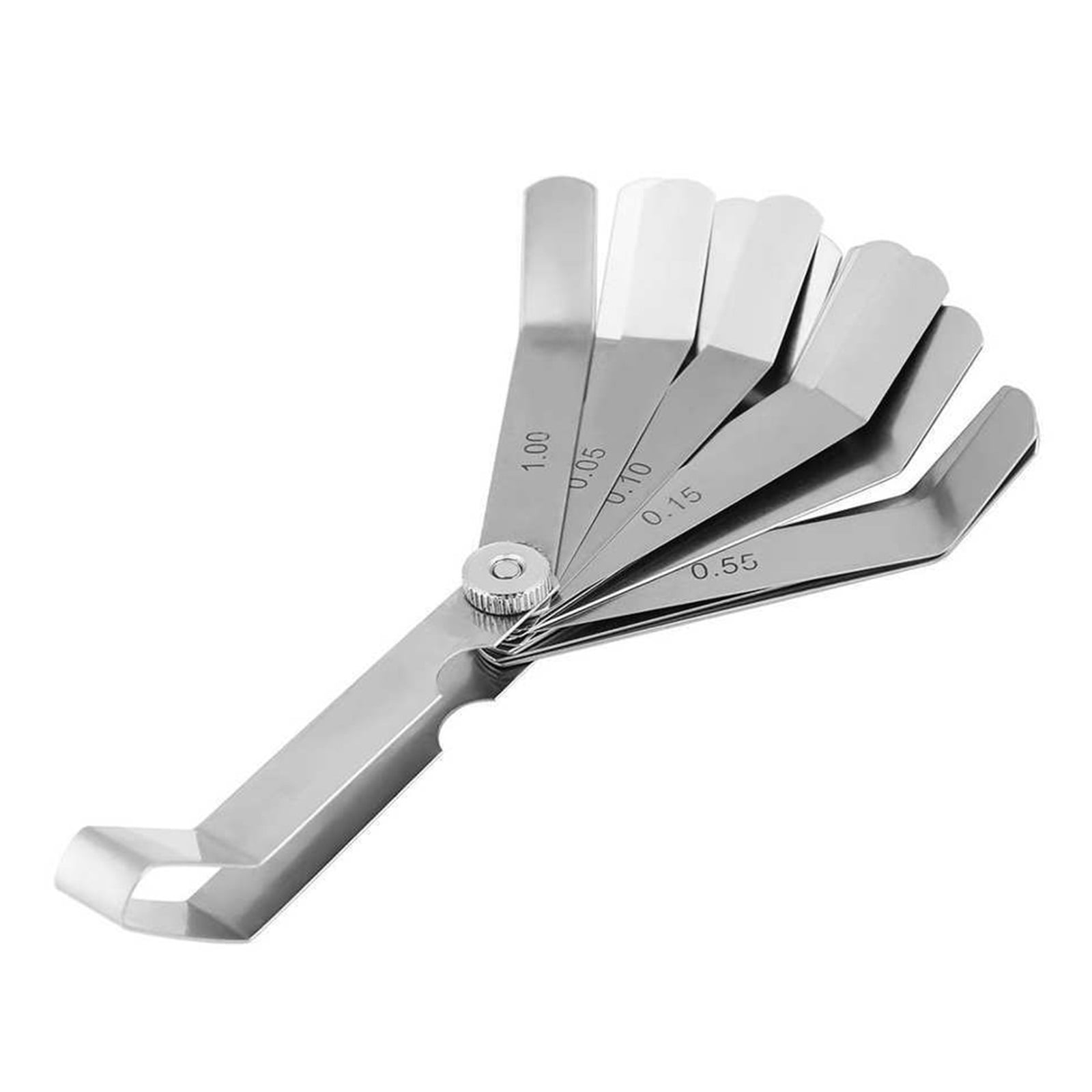 Thickness Gauge Stainless Steel Curved Feeler Gauge Ruler Welding Inspection Tool 0.05-1.00mm 90 Degree Right Angle Ruler ,Easy to Use