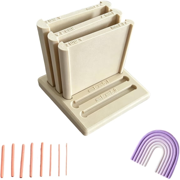 Thickness String Roller Tool, Bead Roller and Clay Roller Machine for Polymer Clay Crafting, Professional Clay Thickness Guide, Complete Polymer Clay Roller Set with Durable Construction